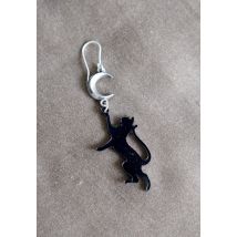 Alchemy England - Feline Moondream Silver - Boucles d'oreilles - gris - Onesize - Étain,Alliage métallique