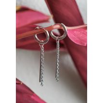 Wildcat - Little Bar Chain Silver - Boucles d'oreilles - gris - Onesize - Acier inoxydable,Métal