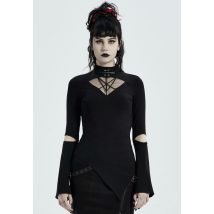 Punk Rave - Kerosene Asymmetrical Black - Haut - noir - XXL - 65% coton, 30% polyamide, 5% élasthanne,Viscose