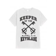 Kingdom Hearts - Keyblade Keeper White - T-Shirt - blanc - S - 100% Coton,Jersey
