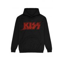 KISS - Slashed Logo - Hoodie - noir - L - 80 % coton, 20 % polyester,Transpirer