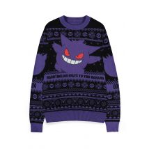 Pokémon - Gengar Xmas Knit Purple - Pull-over - violet - S - 100% Polyacrylique,Tricots