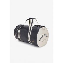 Fred Perry - Classic Barrel Navy/Ecru - Dufflebag - bleu - Onesize - gid://shopify/Metaobject/68981162221,Faux cuir
