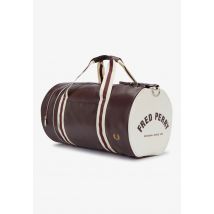 Fred Perry - Classic Barrel Oxblood/Ecru - Dufflebag - rouge - Onesize - gid://shopify/Metaobject/68981162221,Faux cuir