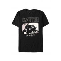 Led Zeppelin - Icon Logo Photo - T-Shirt - noir - M - 100% Coton,Jersey