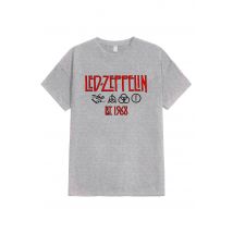 Led Zeppelin - Symbols Est 68 Grey - T-Shirt - gris - S - 90 % coton, 10 % polyester,Jersey