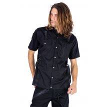 Poizen Industries - Leonidas Black - Chemise - noir - M - 100% Polyester,100% Coton,Coton