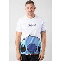 Lilo & Stitch - Peeking Stitch White - T-Shirt - blanc - L - 100% Coton,Jersey