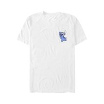 Lilo & Stitch - Stitch Backside Breast Print White - T-Shirt - blanc - XXL - 100% Coton,Jersey