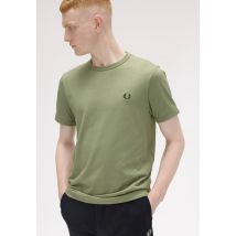 Fred Perry - Ringer Olive Mint - T-Shirt - vert - M - 100% Coton,Jersey