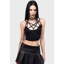 Killstar - Magica Crop Black - Haut - noir - XL - Jersey