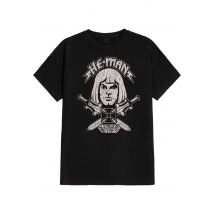 Masters Of The Universe - He Man Greyscale X-Swords - T-Shirt - noir - M - 100% Coton,Jersey