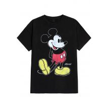 Mickey Mouse - Kick - T-Shirt - noir - M - 100% Coton,Jersey