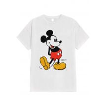 Mickey Mouse - Mickey White - T-Shirt - blanc - L - 100% Coton,Jersey