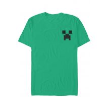 Minecraft - Creeper Pocket Kelly Green - T-Shirt - vert - L - 100% Coton,Jersey