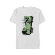 Minecraft - Graffiti Creeper Heather Grey - T-Shirt - gris - M - 97 % coton, 3 % polyester,Jersey