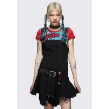 Minga London - Claire Black Denim - Robe - noir - L - 80 % coton, 18 % polyester, 2 % élasthanne,Jean