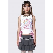 Minga London x Ema Gaspar - Lace-Up Vest - Haut - blanc - M - 95% coton, 5% élasthanne,Jersey