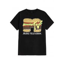 MTV - Hamburger - T-Shirt - noir - S - 100% Coton,Jersey