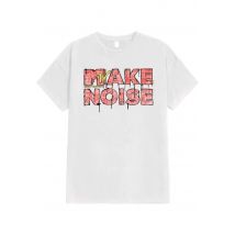 MTV - Make Noise White - T-Shirt - blanc - M - 100% Coton,Jersey
