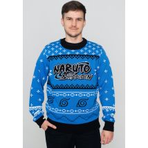 Naruto - Logo Xmas Knit Blue - Pull-over - bleu - L - 55% polyacrylique, 45% coton