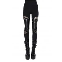 Killstar - Neo Noir Black - Leggings - noir - XS - 75% nylon, 25% élasthanne,Jersey