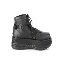 DemoniaCult - Neptune 181 Black Vegan Leather - Chaussures pour fille - noir - EU 39 - Synthetic/Textile/Caoutchouc,Faux cuir