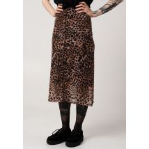 Noisy May - Elif Overlock Ankle Black Leo - Robe - marron - M - 95 % polyester, 5 % élasthanne,Engrener