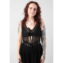 Noisy May - Iben Tie Crochet - Haut - noir - L - 87% coton, 13% polyamide,Dentelle