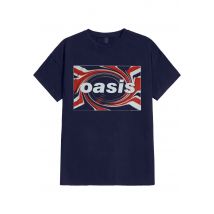 Oasis - Union Jack Navy - T-Shirt - bleu - L - 100% Coton