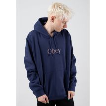 Obey - Ages Academy Navy - Hoodie - bleu - L - 59% coton, 41% polyester,Transpirer