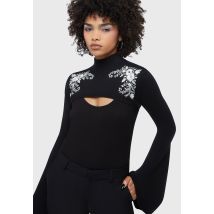 Killstar - Petal & Pine Black/Ivory - Bolero - noir - L - 100% Polyacrylique