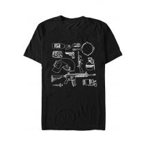 PlayerUnknown's Battlegrounds - Sketch Items - T-Shirt - noir - M - 100% Coton