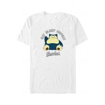 Pokémon - Snorlax Eat Sleep Repeat White - T-Shirt - blanc - S - 100% Coton,Jersey