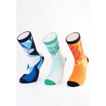 Pokémon - Bulbasaur Charmander & Squirtle 3 Pack Multicolored - Chaussettes - multicolore - EU 39-42 - 75 % coton, 24 % issus de déchets post-consommation, 1 % élasthanne