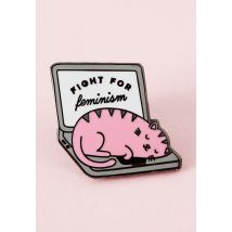 Punky Pins - Fight For Feminism - Pin - rose - Onesize - Émail,Émail