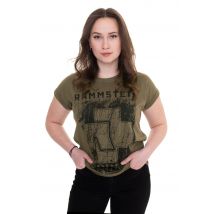 Rammstein - 6 Herzen Oliv - Girly - vert - L - 100% Coton,Jersey