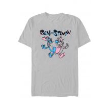 Ren And Stimpy - Bum Bump Grey - T-Shirt - gris - S - 100% Coton,Jersey