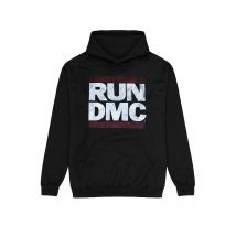 Run DMC - Logo - Hoodie - noir - M - 80 % coton, 20 % polyester,Transpirer