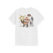 Sia - Coloured Cat White - T-Shirt - blanc - XXL - 100% Coton,Jersey
