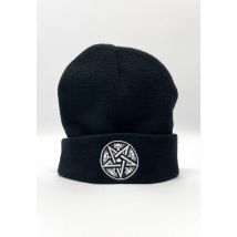 Pamela Mann - Skull Pentagram Black - Bonnet - noir - Onesize - 100% Polyacrylique,Tricots