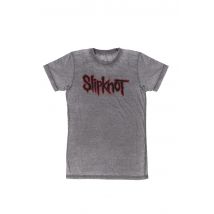 Slipknot - Red Logo Burnout Grey - T-Shirt - gris - L - 65 % polyester, 35 % coton,Jersey