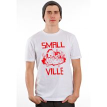 Smallville - Logo White - T-Shirt - blanc - S - 100% Coton