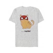 Spider-Man - Miles Morales Meow Heather Grey - T-Shirt - gris - XXL - 85 % coton, 15 % Viscose,Jersey