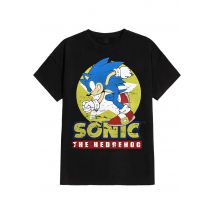 Sonic The Hedgehog - Hedgehog - T-Shirt - noir - S - 100% Coton,Jersey