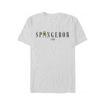 SpongeBob SquarePants - Name Heather Grey - T-Shirt - gris - S - 97 % coton, 3 % polyester,Jersey