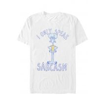 SpongeBob SquarePants - Sarcasm Only White - T-Shirt - blanc - L - 100% Coton,Jersey