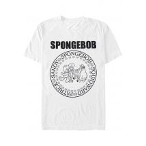 SpongeBob SquarePants - Sponge Gang White - T-Shirt - blanc - M - 100% Coton,Jersey