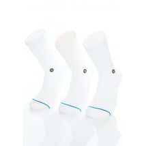 Stance - Icon 3 Pack White - Chaussettes - blanc - M - 100% Coton