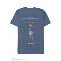 Star Trek - Pixel Fighter Vintage Heather Navy - T-Shirt - bleu - 3XL - 50% coton, 50% polyester,Jersey